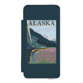 AlaskaRailroadおよびFireweedのヴィンテージ旅行 Incipio iPhoneウォレットケース (フォリオ 正面)