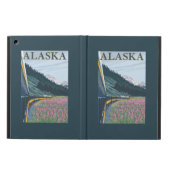 AlaskaRailroadおよびFireweedのヴィンテージ旅行 iPad Airケース (外側)