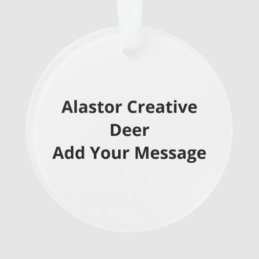 Alastor Oh Deer Creative Art DesigAcrylic Ornament オーナメント (裏面)
