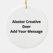 Alastor Oh Deer Creative Art Design Ornament セラミックオーナメント (裏面)