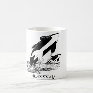 ALAXSXAQ -コーヒー・マグ-シャチのグラフィック コーヒーマグカップ