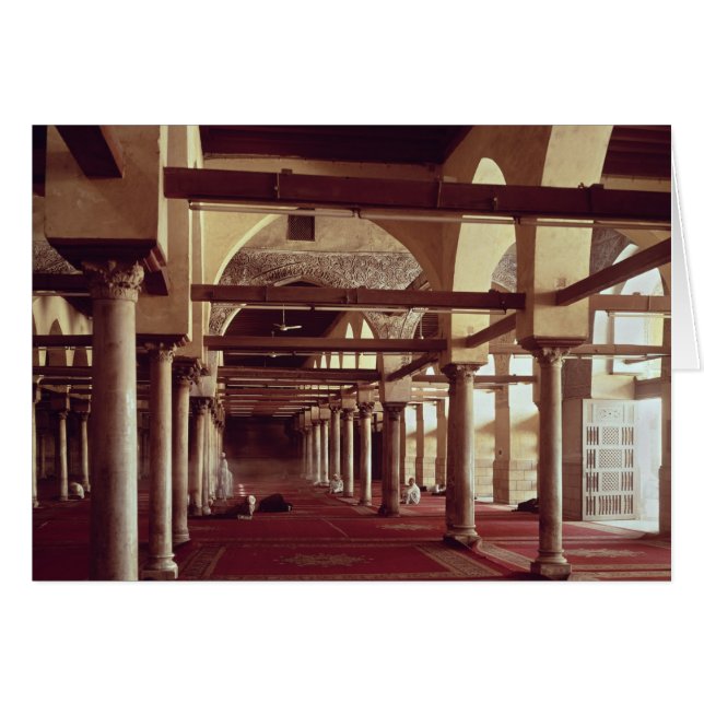 AlAzharのモスクのQibla Liwan (正面横)