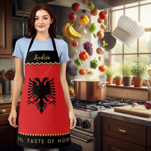 Albania Chefs Apron, Albanian Flag エプロン