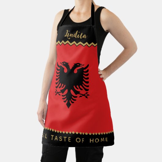 Albania Chefs Apron, Albanian Flag エプロン (インサイチュ)