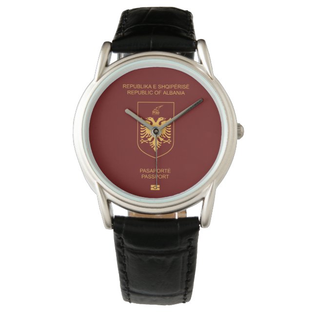 Albania passport wristwatch 腕時計 (正面)