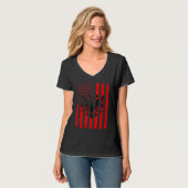Albanian American Flag Albania America Pride Herit Tシャツ (正面フル)