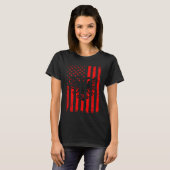 Albanian American Flag Albania America Pride Herit Tシャツ (正面フル)