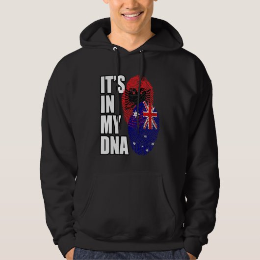 Albanian And Australian Mix DNA Flag Heritage パーカ (正面)
