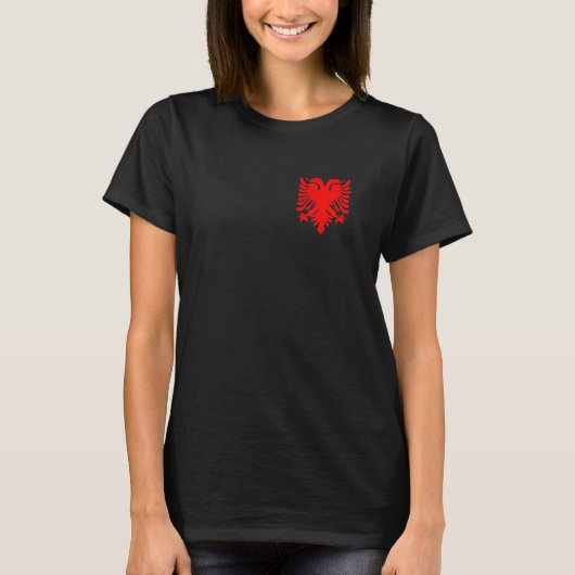 Albanian Eagle Shqiponja  Kosovo Albanian Tシャツ (正面)