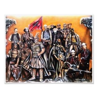 Albanian Heroes Unique Airbrush Illustration フォトプリント
