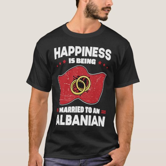 Albanian Marriage Albanian Heritage Married Albani Tシャツ (正面)