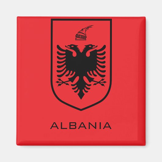 Albanian National Coat of Arms Heritage Ink マグネット (正面)
