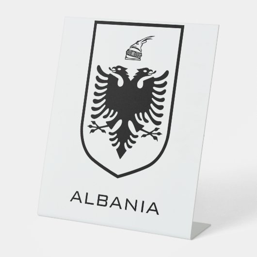 Albanian National Coat of Arms Heritage Ink 台座サイン (正面)