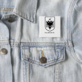 Albanian National Coat of Arms Heritage Ink 缶バッジ (インサイチュ)