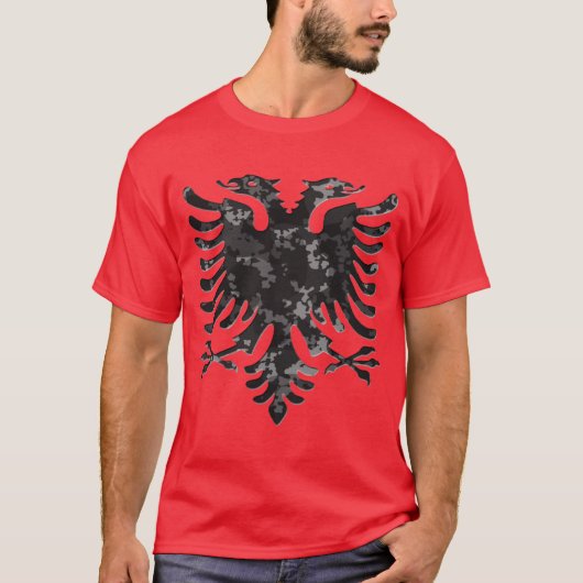 Albanian Urban Camo  Eagle 3D Tシャツ (正面)