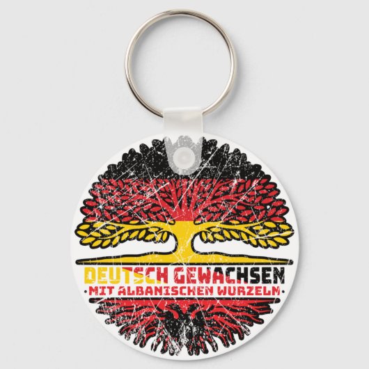 Albanien Albanisch Deutsch Deutschland Baum Wurzel キーホルダー (正面)