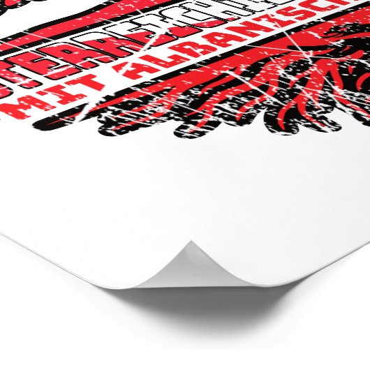 Albanisch Österreichisch Baum ポスター (角)