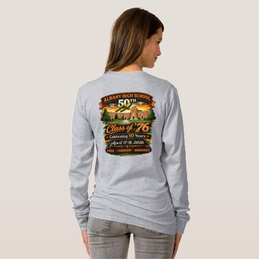 Albany High Class of 76 T-Shirt Tシャツ (裏面フル)