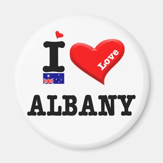 ALBANY- I Love マグネット (正面)