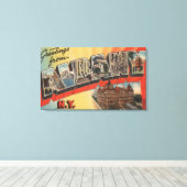 Albany, New York - Large Letter Scenes キャンバスプリント (インサイチュ (ウッドフロア))