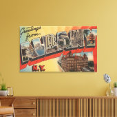 Albany, New York - Large Letter Scenes キャンバスプリント (インサイチュ (リビング))