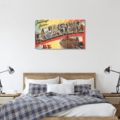 Albany, New York - Large Letter Scenes キャンバスプリント (インサイチュ (寝室))