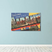 Albany, New York - Large Letter Scenes 2 キャンバスプリント (インサイチュ (ウッドフロア))