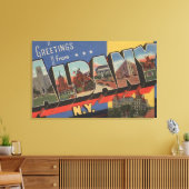 Albany, New York - Large Letter Scenes 2 キャンバスプリント (インサイチュ (リビング))