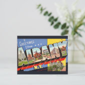 Albany New York Retro Postcard ポストカード (スタンド正面)