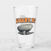 Albany New York State Outline Map Label Design タンブラーグラス (裏面)