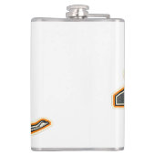 Albany New York State Outline Map Label Design フラスク (裏面)