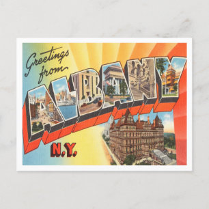 Albany, New York Vintage Travelからの挨拶 ポストカード