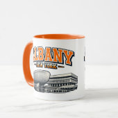 Albany, NY The Egg Retro Collegiate Design マグカップ (正面左)