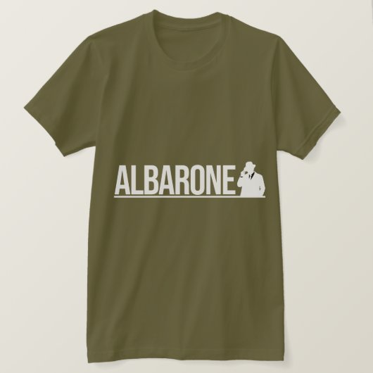 Albarone Gangster Silhouette Graphic - White Tシャツ (デザイン正面)