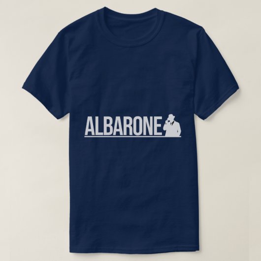 Albarone Gangster Silhouette Graphic - White Tシャツ (デザイン正面)