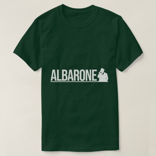 Albarone Gangster Silhouette Graphic - White Tシャツ (デザイン正面)