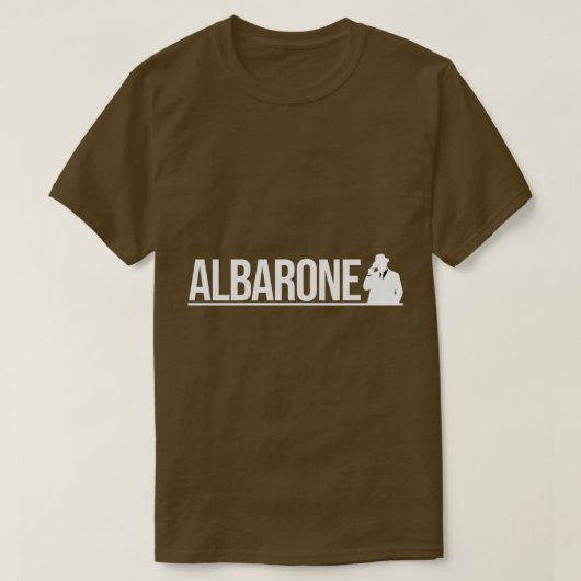 Albarone Gangster Silhouette Graphic - White Tシャツ (デザイン正面)