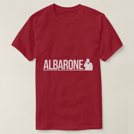 Albarone Gangster Silhouette Graphic - White Tシャツ (デザイン正面)