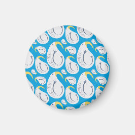 Albatross Blue and White マグネット