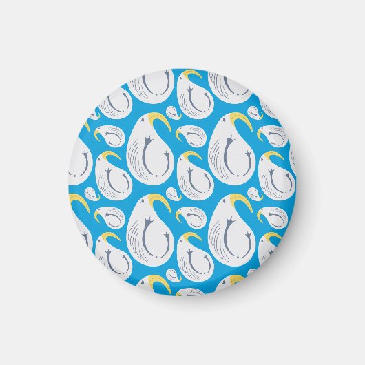 Albatross Blue and White マグネット (正面)