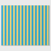 Albatross Blue and Yellow Striped Wrapping Paper ラッピングペーパー (フラット)