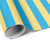 Albatross Blue and Yellow Striped Wrapping Paper ラッピングペーパー (ロールコーナー)