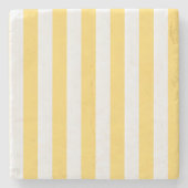 Albatross Yellow and White Striped ストーンコースター (正面)