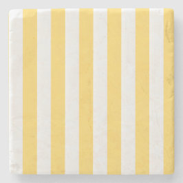 Albatross Yellow and White Striped ストーンコースター