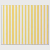 Albatross Yellow and White Striped Wrapping Paper ラッピングペーパー (フラット)