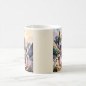 Alberobello Italy Trulli Watercolor Custom Text コーヒーマグカップ (中央)