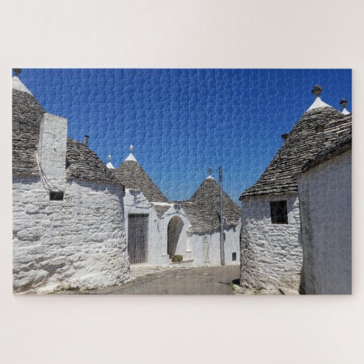 Alberobello、Pugliaの伝統的なtrulliの家 ジグソーパズル (横)