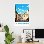 Alberobello Vintage Travel Poster Ski National ポスター (ホームオフィス)