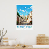 Alberobello Vintage Travel Poster Ski National ポスター (キッチン)