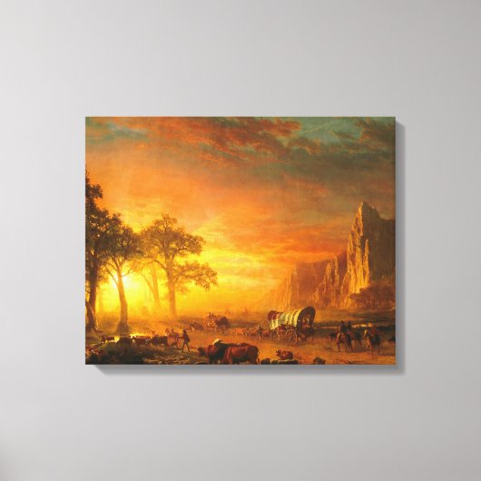 ALBERT BIERSTADT – プレーンズを横断する移民 – キャンバスプリント (正面)